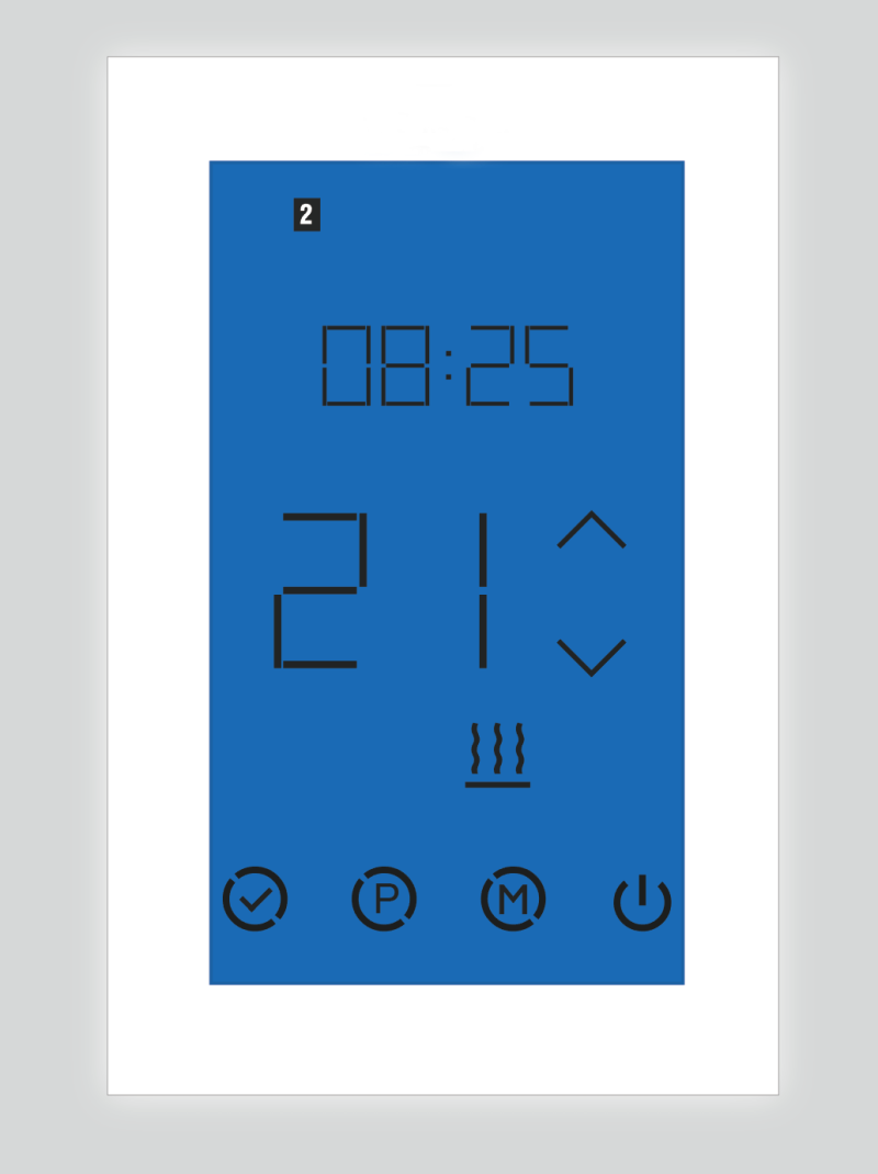 Edison Glass Front Floor Heating Thermostat EDI-V