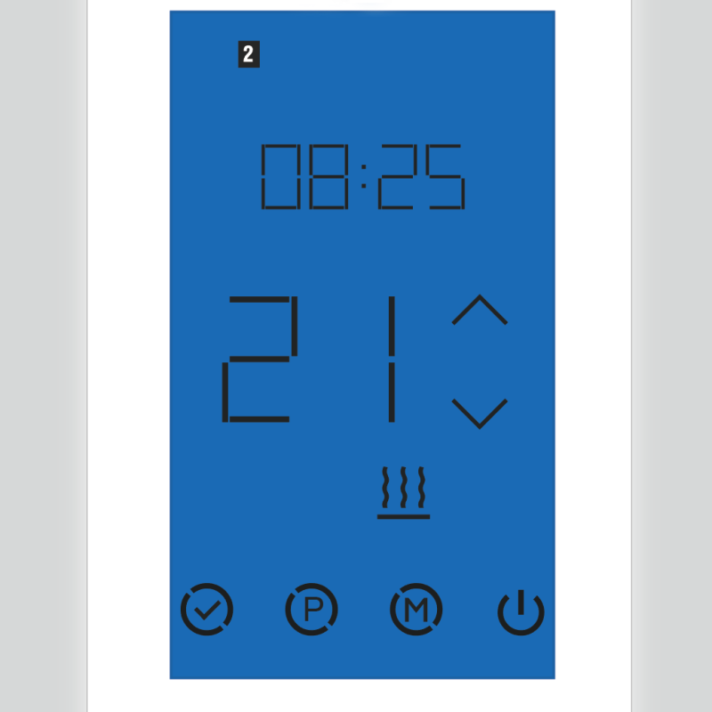 Edison Glass Front Floor Heating Thermostat EDI-V