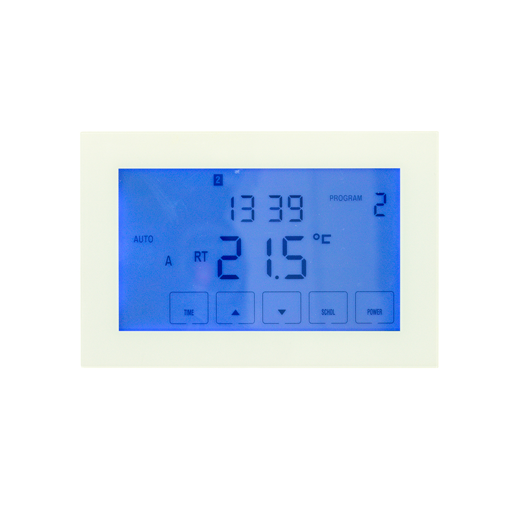 Glass Front Dual Underfloor Heating Thermostat and Towel Rail Timer - Image 2