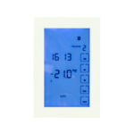 Radiant glass front dual vertical thermostat