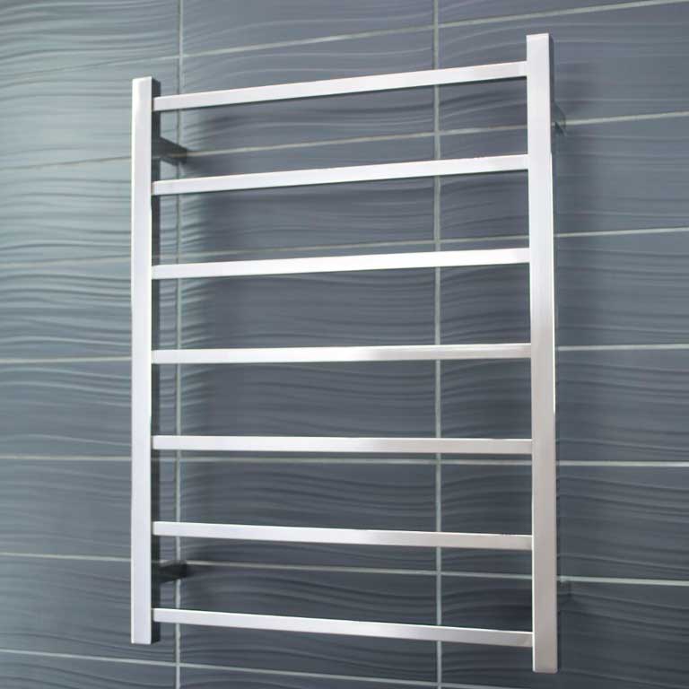 square heated towel rail STR01 7 bar