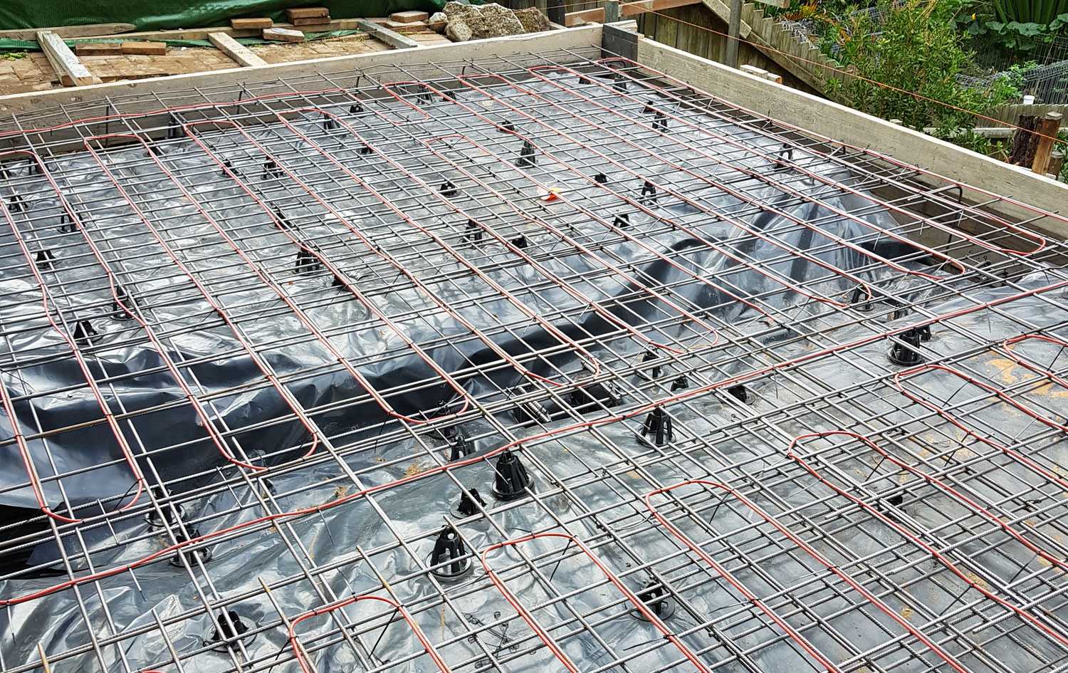 in-slab under floor heating